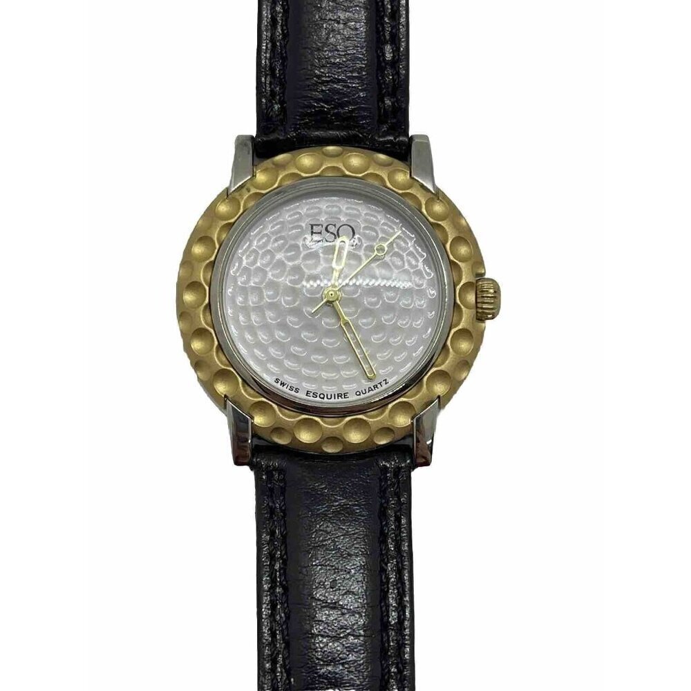 ESQ Swiss ESQUIRE Quartz 300231 Wristwatch Analog Women Watch Golf Ball Face